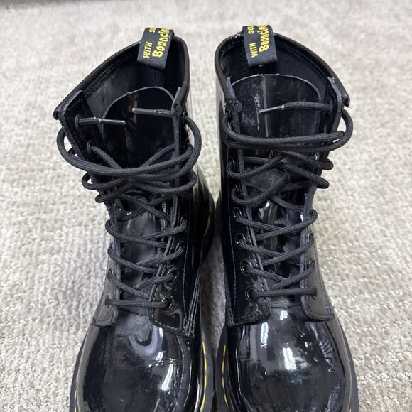 Dr. Martens 1460 Patent Leather Boots Black Lace Up Women’s Size 8 - Picture 9 of 11